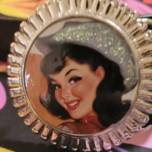 Cowgirl Buckle and leather belt size large